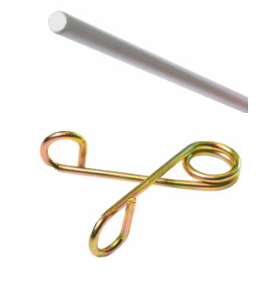 fiber Glasfiber Prikpaaltjes 8 stuks met 24 clips